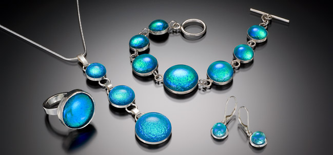 Katya Glass » Fused Glass Jewelry » Blue Group